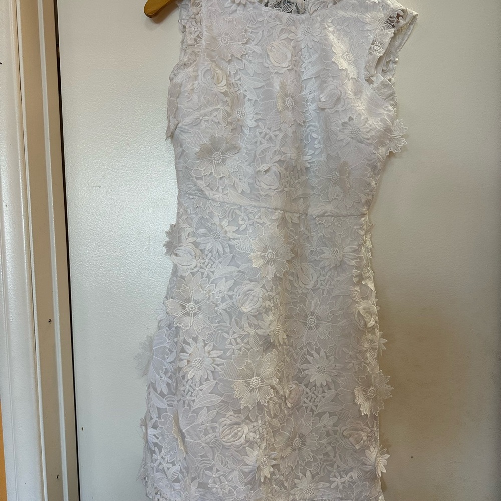 J. Crew Ivory Satin Dress